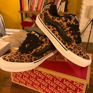 Vans Knu Skool Leopard Black Sneakers | NIB | Youth 7 / Women’s 8
